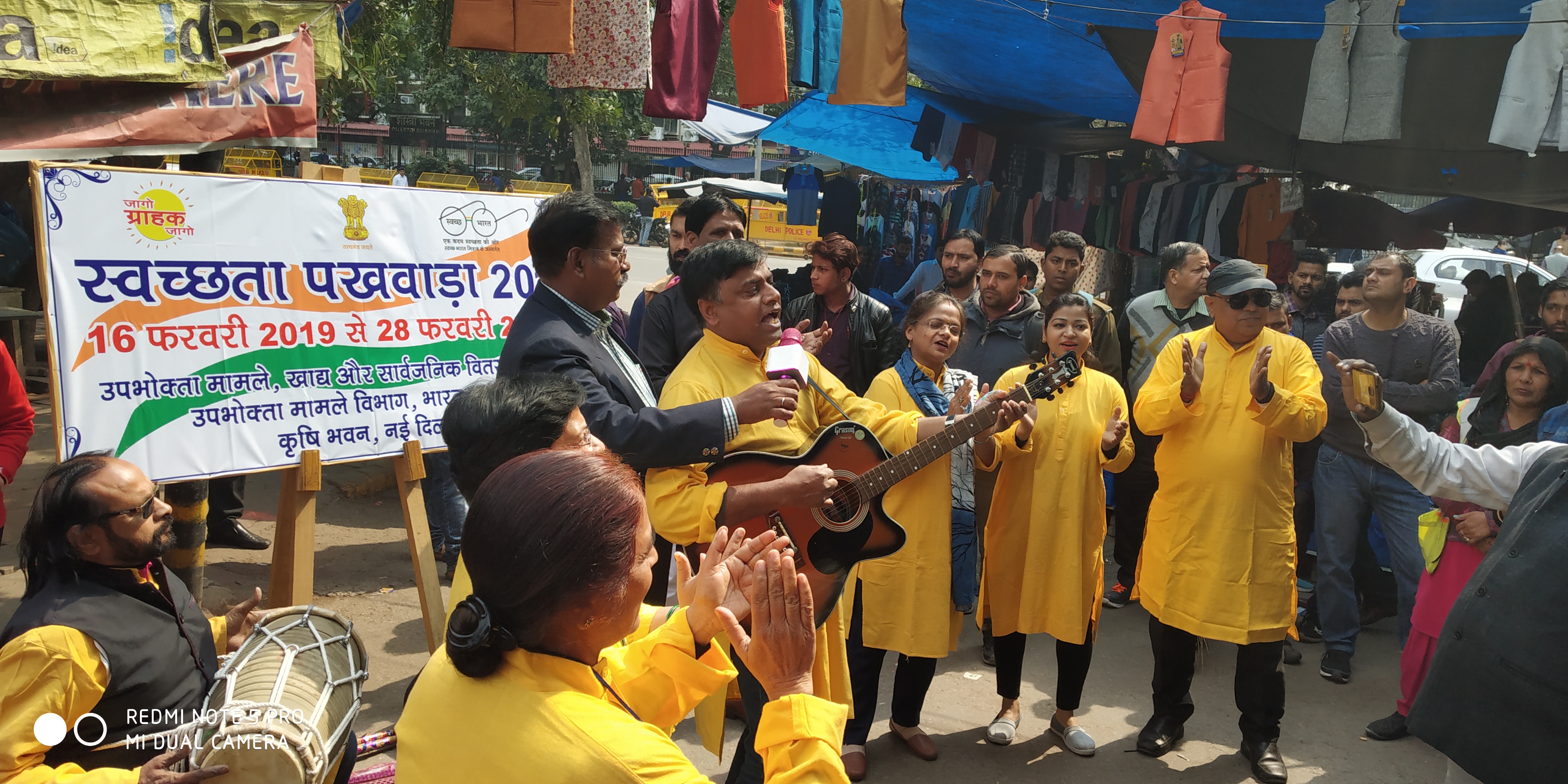 Nukkad Natak during Swachhata Pakhwada at NDMC market, opposite Krishi Bhawan, New Delhi on 27 Feb 2019